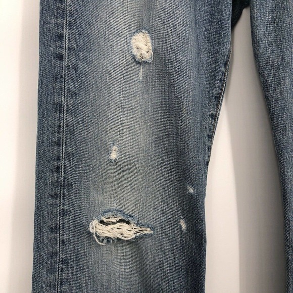 Big Star Size 30R Boot Cut Jeans Medium Wash Distressed Ripped 100% Cotton - Picture 4 of 12